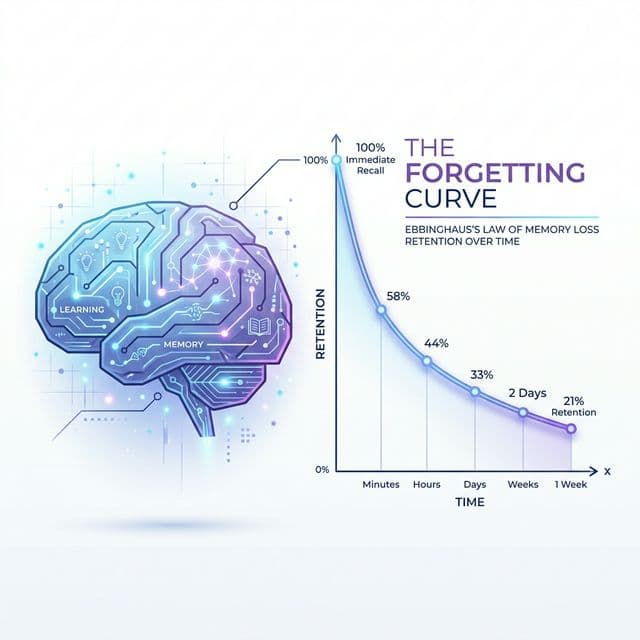 Krzywa zapominania – dlaczego Twoja pamięć to dziurawe sito?